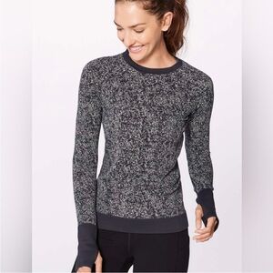 Lululemon Restless Pullover in Black & White Size 10 Like new!